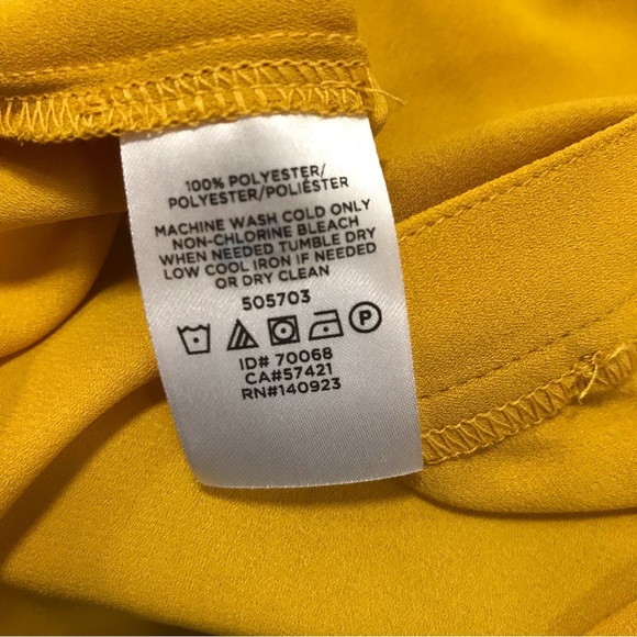 Loft Yellow V-Neck Blouse - Picture 6 of 6